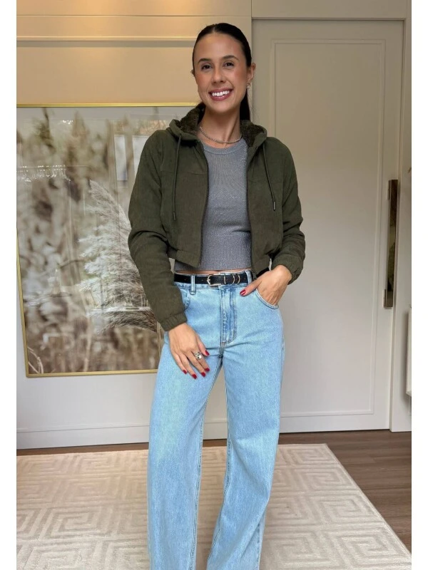 JAQUETA PRISCILA CROPPED - COSH JEANS - Verde militar