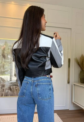 JAQUETA PU F1 - COSH JEANS - Cinza