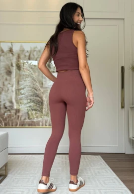 LEGGING DE POLIAMIDA SARITA - COSH JEANS - Marrom