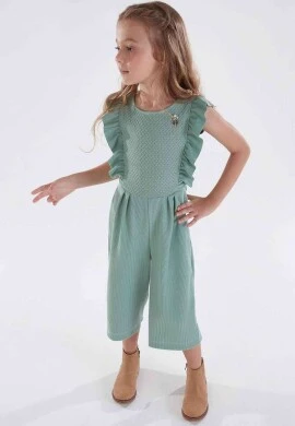 MACACÃO INFANTIL FEMININO - COSH JEANS - Verde