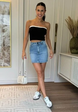 MINI SAIA FEMININA ANITA - COSH JEANS - Jeans