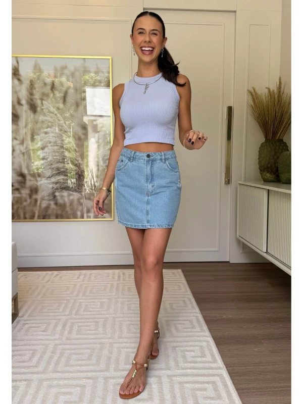 MINI SAIA JEANS ERICA - COSH JEANS - Jeans claro