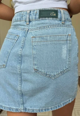 MINI SAIA JEANS ERICA - COSH JEANS - Jeans claro