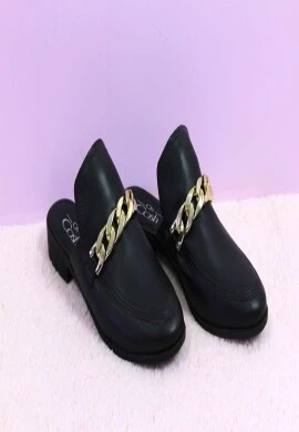 MULE CORRENTE DOURADA - Preto