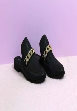 MULE CORRENTE DOURADA - Preto