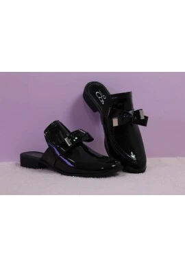 MULE VERNIZ LAÇO - Preto
