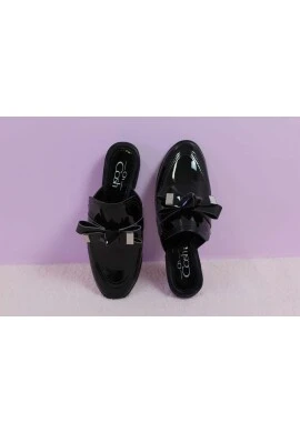 MULE VERNIZ LAÇO - Preto