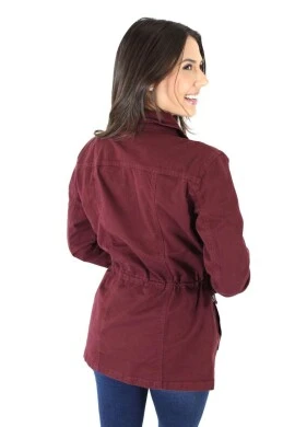 PARKA FEMININA COLLORS COM ELASTANO - Bordo