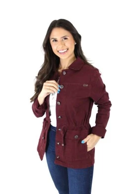 PARKA FEMININA COLLORS COM ELASTANO - Bordo