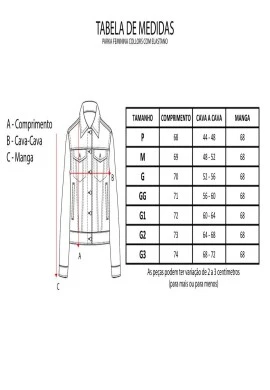 PARKA FEMININA COLLORS COM ELASTANO - Bordo