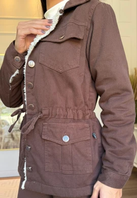 PARKA FEMININA PELUCIADA AYLA - COSH - Marrom