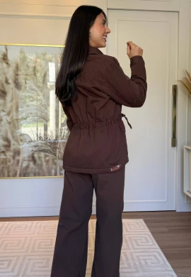 PARKA FEMININA PELUCIADA AYLA - COSH - Marrom
