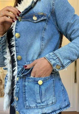 PARKA FEMININA PELUCIADA MARINA - COSH JEANS - Jeans