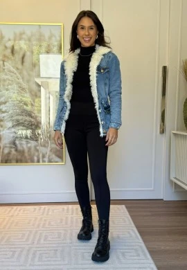 PARKA FEMININA PELUCIADA MARINA - COSH JEANS - Jeans