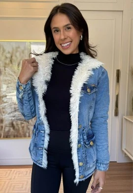 PARKA FEMININA PELUCIADA MARINA - COSH JEANS - Jeans