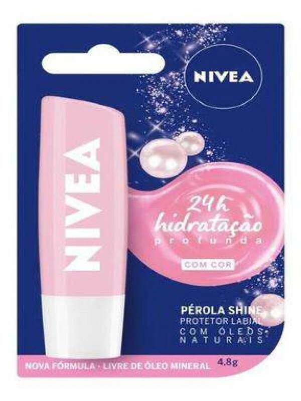 PROTETOR LABIAL HIDRATANTE NIVEA SHINE - Rosa