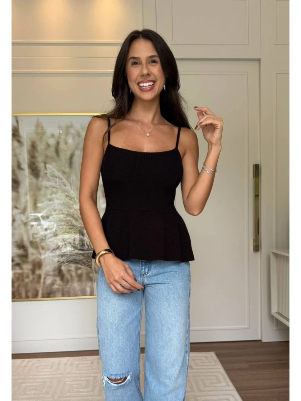 REGATA ARIANE FRESH - COSH JEANS - Preto