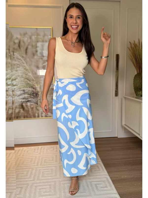 SAIA ENVELOPE FEMININA - COSH JEANS - Azul estampado