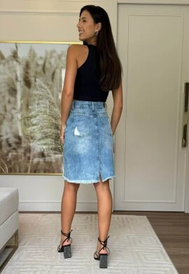 SAIA JEANS MIDI DETONADA FEMININA - COSH JEANS - Jeans