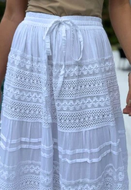 SAIA LONGA INDIANA - COSH JEANS - Branco