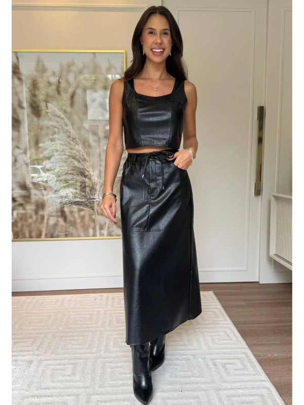 SAIA MARA MIDI - COSH JEANS - Preto