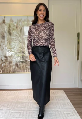 SAIA MIRANDA PU - COSH JEANS - Preto