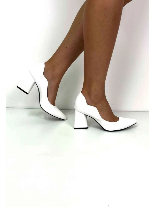 SCARPIN SALTO MÉDIO FEMININO  COSH JEANS - Branco