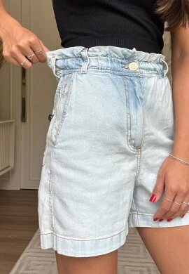 SHORT FEMININO COM ELÁSTICO ELIANA  COSH JEANS - Jeans