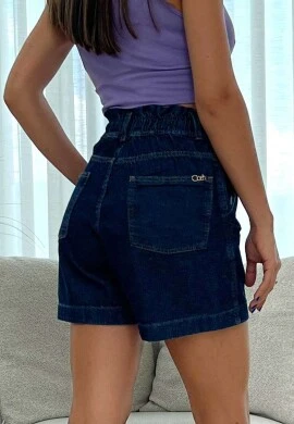 SHORT FEMININO COM ELÁSTICO LAVINE  COSH JEANS - Jeans