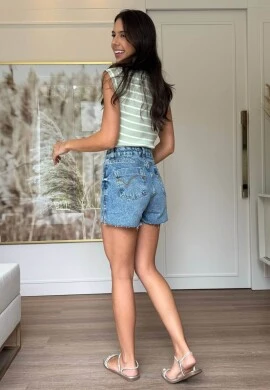 SHORT FEMININO RAFAELA MARMORIZADO - COSH JEANS - Jeans