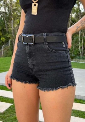 SHORT JEANS BLACK FEMININO JESSICA - COSH - Preto