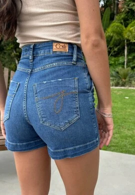 SHORT JEANS BRUNA MOM C/ CINTO - COSH JEANS - Jeans