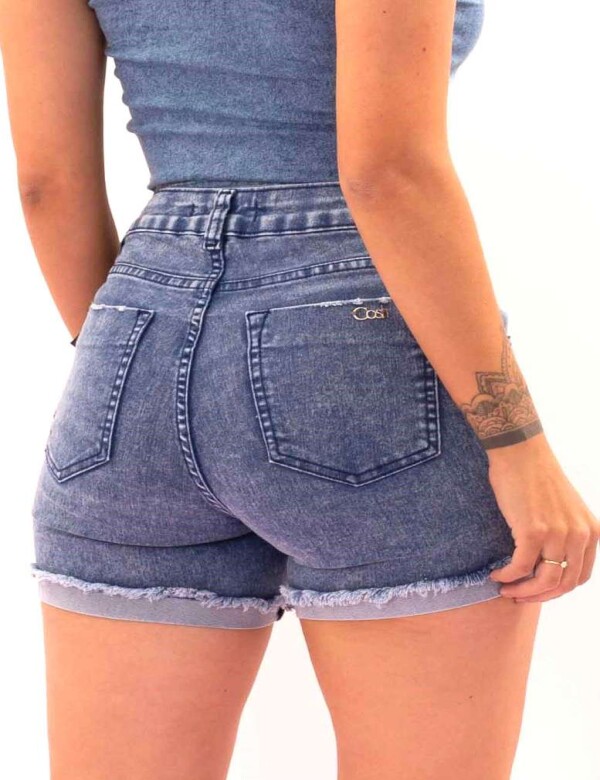 SHORT JEANS FEMININA HOT RIBANA NA CINTURA  Jeans