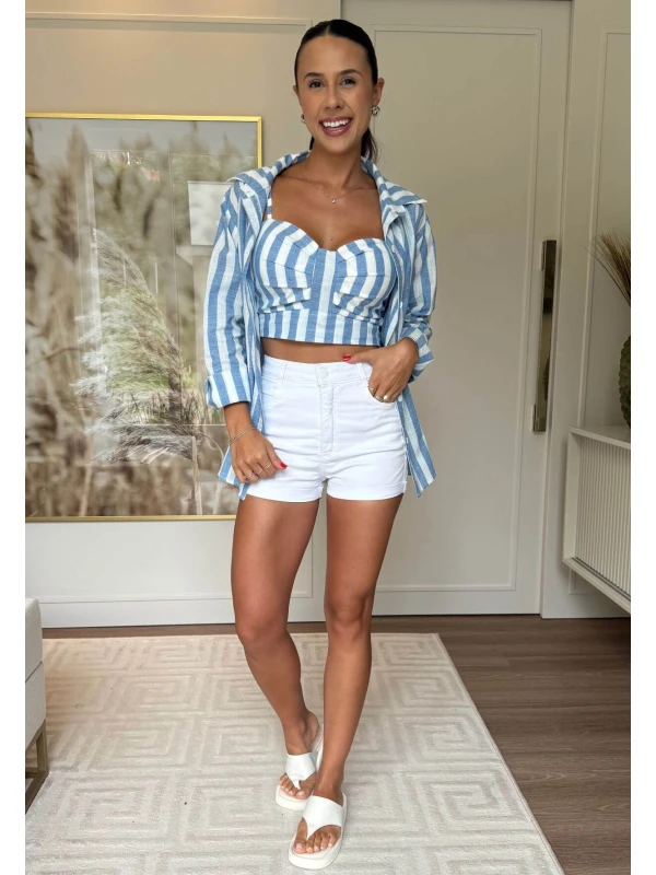 SHORTS FEMININO VALENTINA - COSH JEANS - Branco