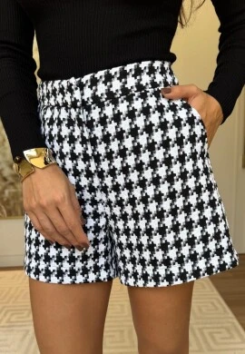 SHORTS TWEED SOLTO - COSH JEANS - Preto
