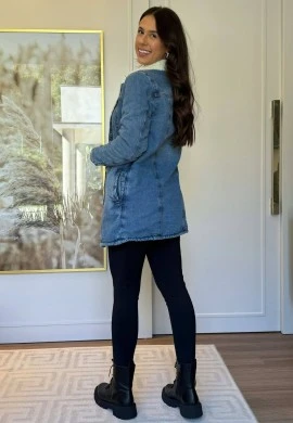 SOBRETUDO FEMININO JEANS PELUCIADO CATARINA - COSH JEANS - Jeans