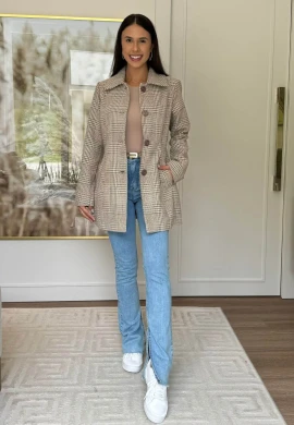 SOBRETUDO FEMININO LÃ BATIDA BETINA - COSH JEANS - Capuccino