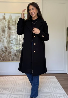 SOBRETUDO LUNE - COSH JEANS - Preto