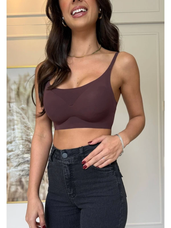 SUTIA CORTE A LASER - COSH JEANS - Marrom