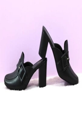 TAMANCO FEMININO FIVELA - Preto