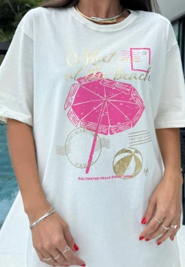TSHIRT ESTER - COSH JEANS - Bege/rosa bebê