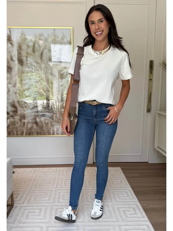 TSHIRT FEMININA BASICA MARA - COSH JEANS - Off white