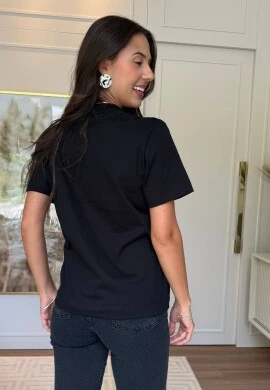 TSHIRT FEMININA BASICA MARA - COSH JEANS - Preto