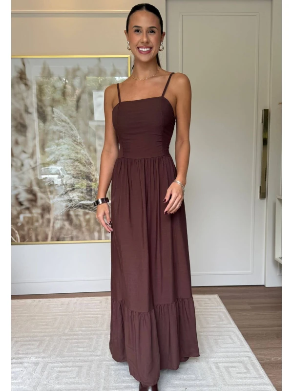 VESTIDO ALINE - COSH JEANS - Marrom