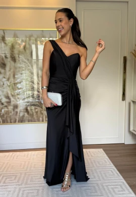 VESTIDO ALPINA LONGO - COSH JEANS - Preto