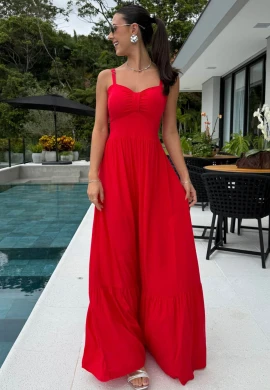 VESTIDO ANTONELA - COSH JEANS - Vermelho
