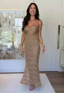 VESTIDO AQUAMAR CAROL - COSH JEANS - Dourado