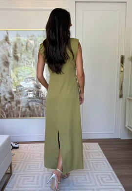 VESTIDO ARLETE DRAPEADO - COSH JEANS - Abacate