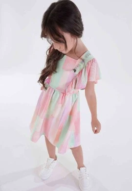 VESTIDO COLORIDO INFANTIL FEMININO - COSH JEANS - Tiedai