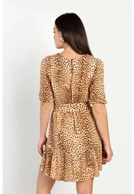 VESTIDO CURTO ANIMAL PRINT  COSH JEANS - Onça